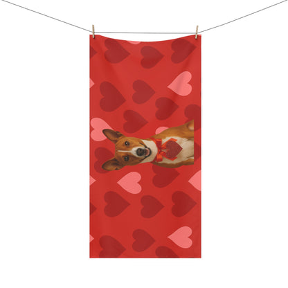 Cupid's Companion Basenji Mink-Cotton  Beach Towel