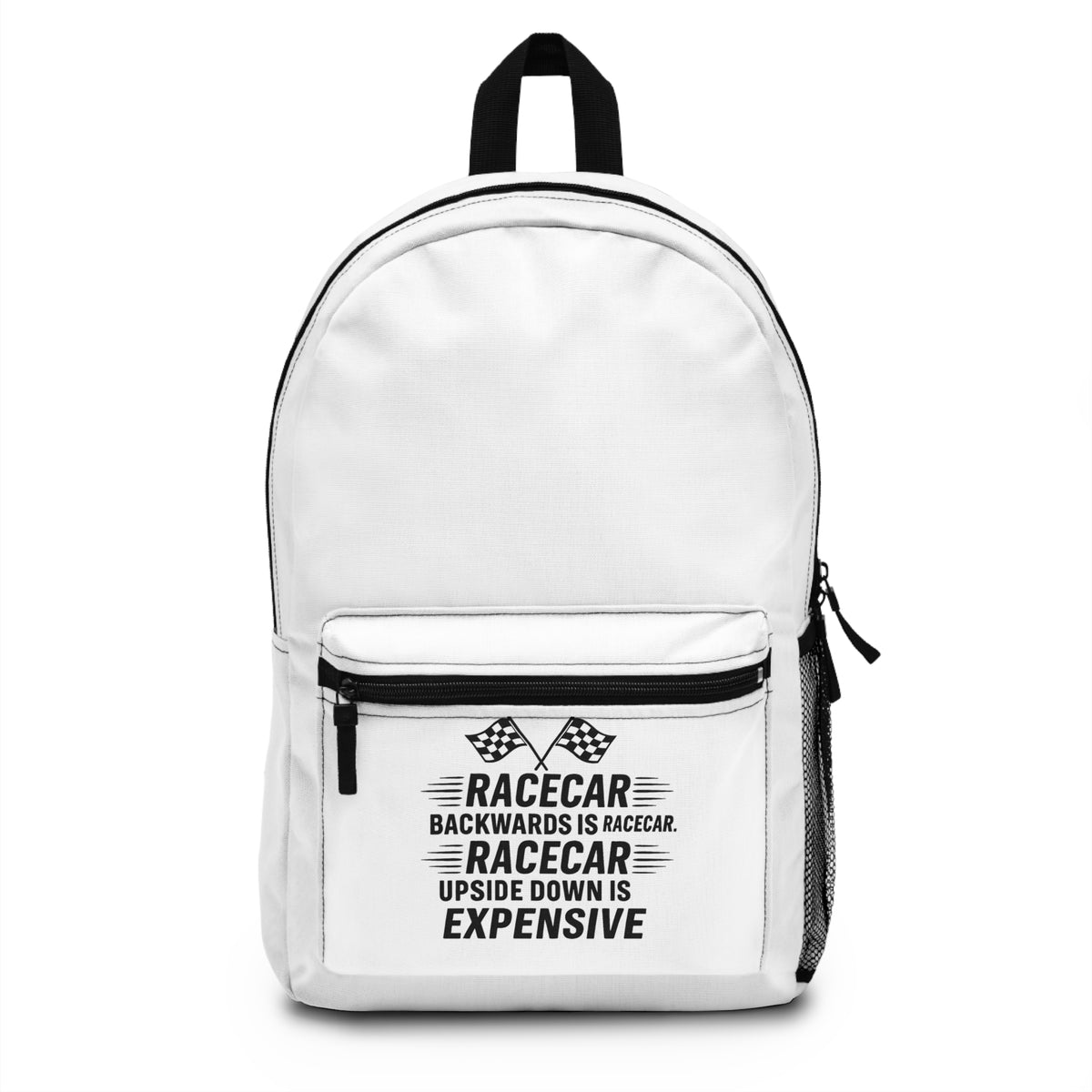 Racecar Backwards Backpack