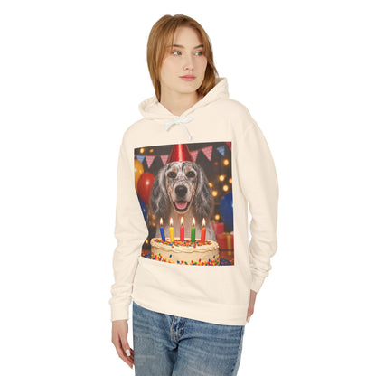 Birthday Buddy English Setter Unisex Lightweight Hoodie