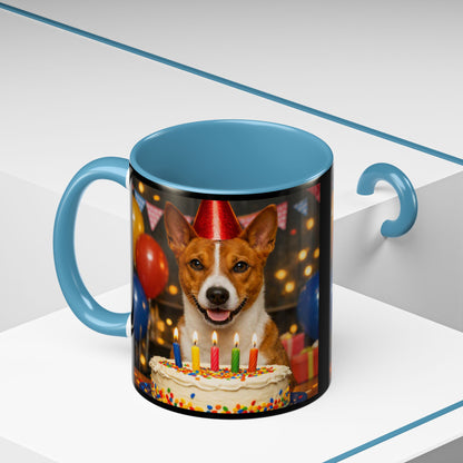 Birthday Buddy Basenji 2-Tone Coffee Mug