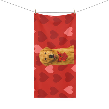 Cupid's Companion Golden Mink-Cotton  Beach Towel