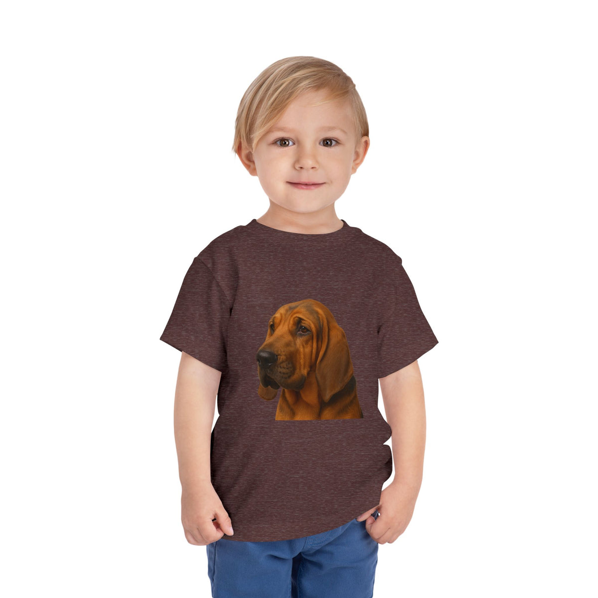 Bloodhound Head Toddler Unisex Short Sleeve Crewneck Tee
