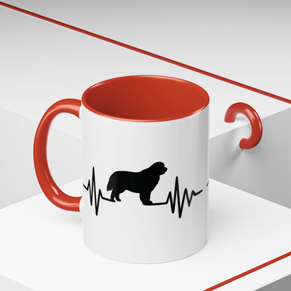 My Heart Beats For Newfies 2-Tone Coffee Mug