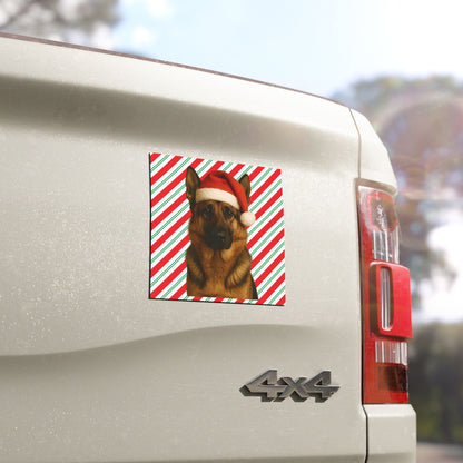 Santa Paws German Shepherd Indoor/Outdoor Magnet