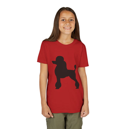 Poodle Silhouette Youth Unisex Short Sleeve Crewneck Tee