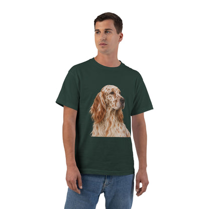 English Setter Head Men's Short-Sleeve Crewneck Tee
