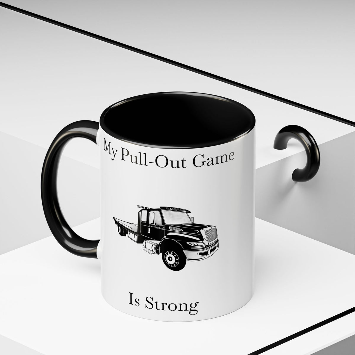 Pull Out Flatbed Tow Truck 2-Tone Coffee Mug