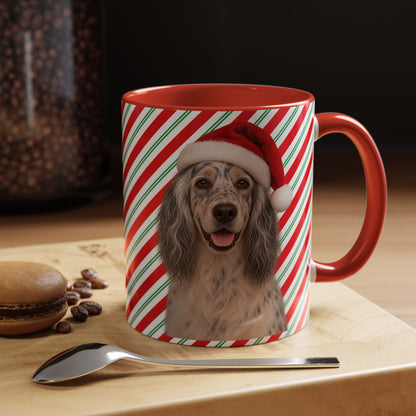 Santa Paws English Setter 2-Tone Coffee Mug