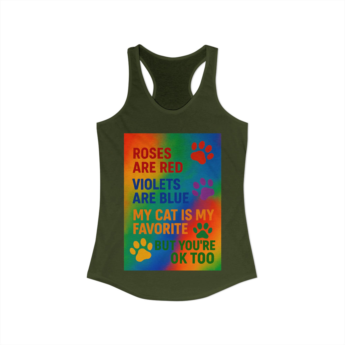 Roses Are Red Cat Women's Racerback Tank