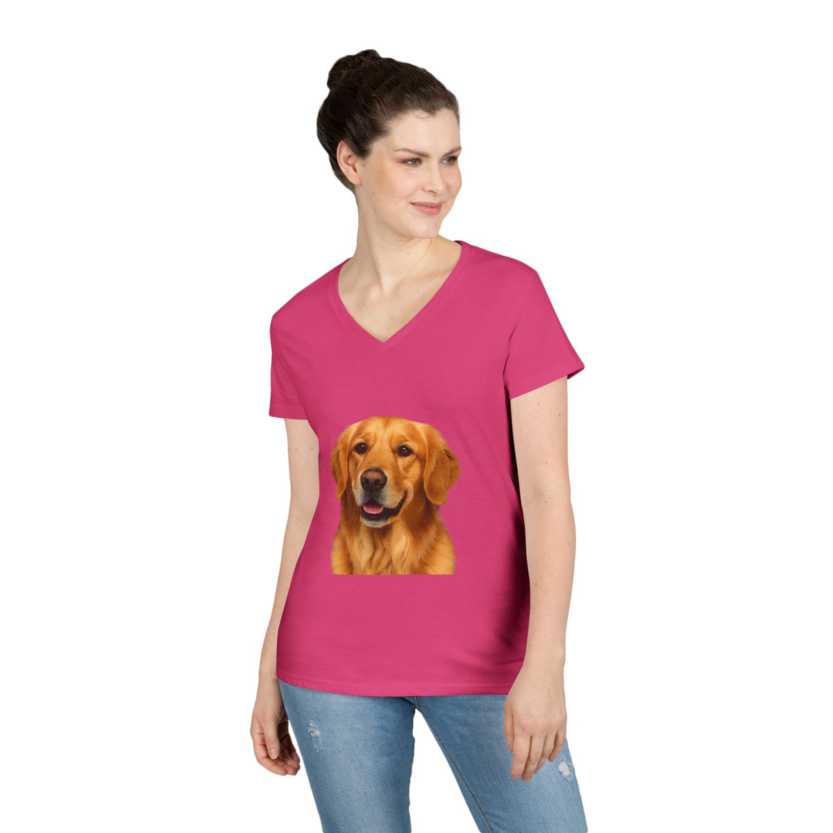 Golden Head Women's V-Neck Tee