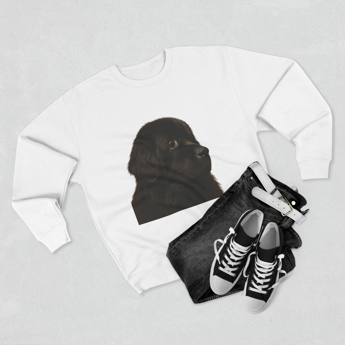 Newfie Head Unisex Crewneck Sweatshirt