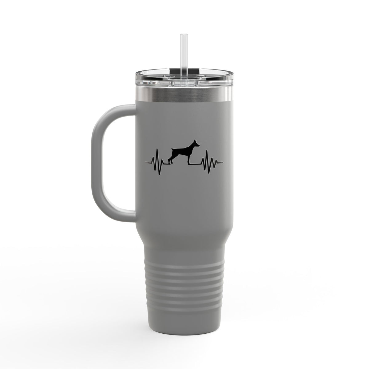 My Heart Beats For Dobermans Insulated Travel Mug
