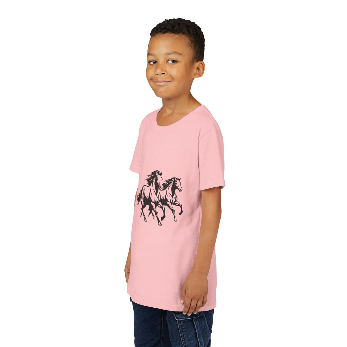 Horsin' Around Youth Unisex Short Sleeve Crewneck Tee