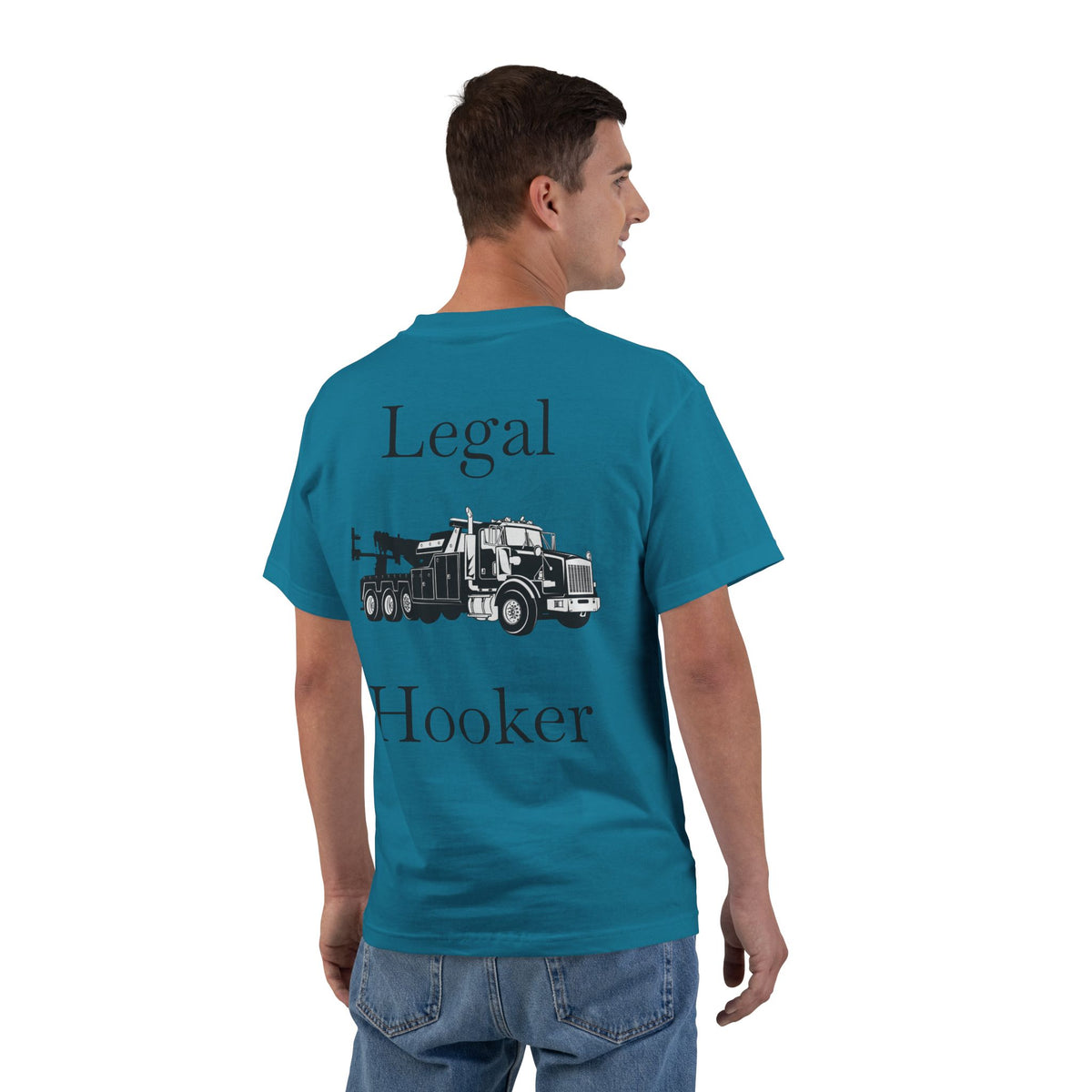 Legal H**ker Heavy Tow Truck Men's Short-Sleeve Crewneck Tee