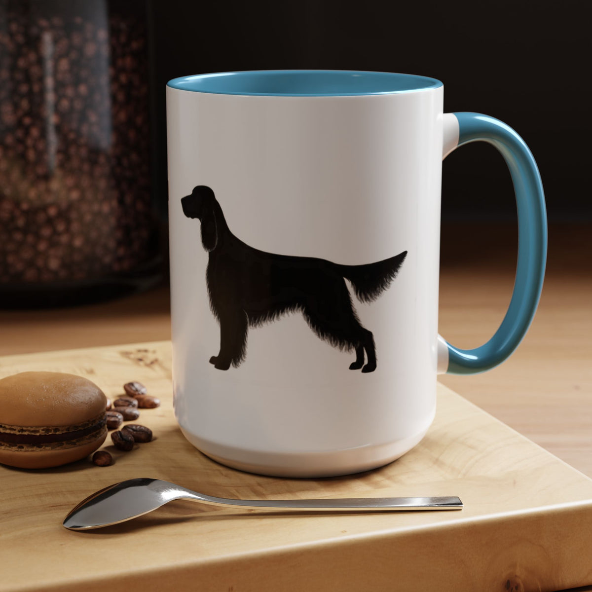 English Setter Silhouette 2-Tone Coffee Mug