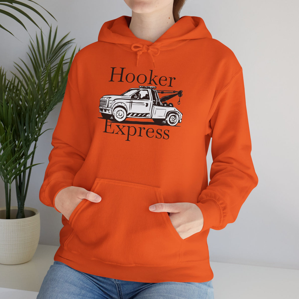 H**ker Express Wheel Lift Tow Truck Unisex Hoodie