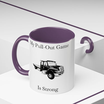 Pull Out Flatbed Tow Truck 2-Tone Coffee Mug