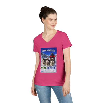 Snow Powered Women's V-Neck Tee