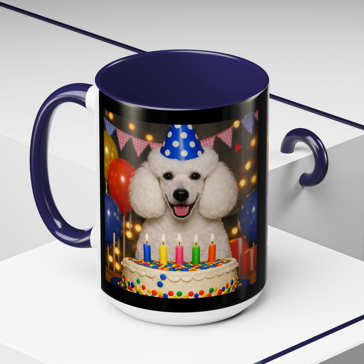 Birthday Buddy Poodle 2-Tone Coffee Mug