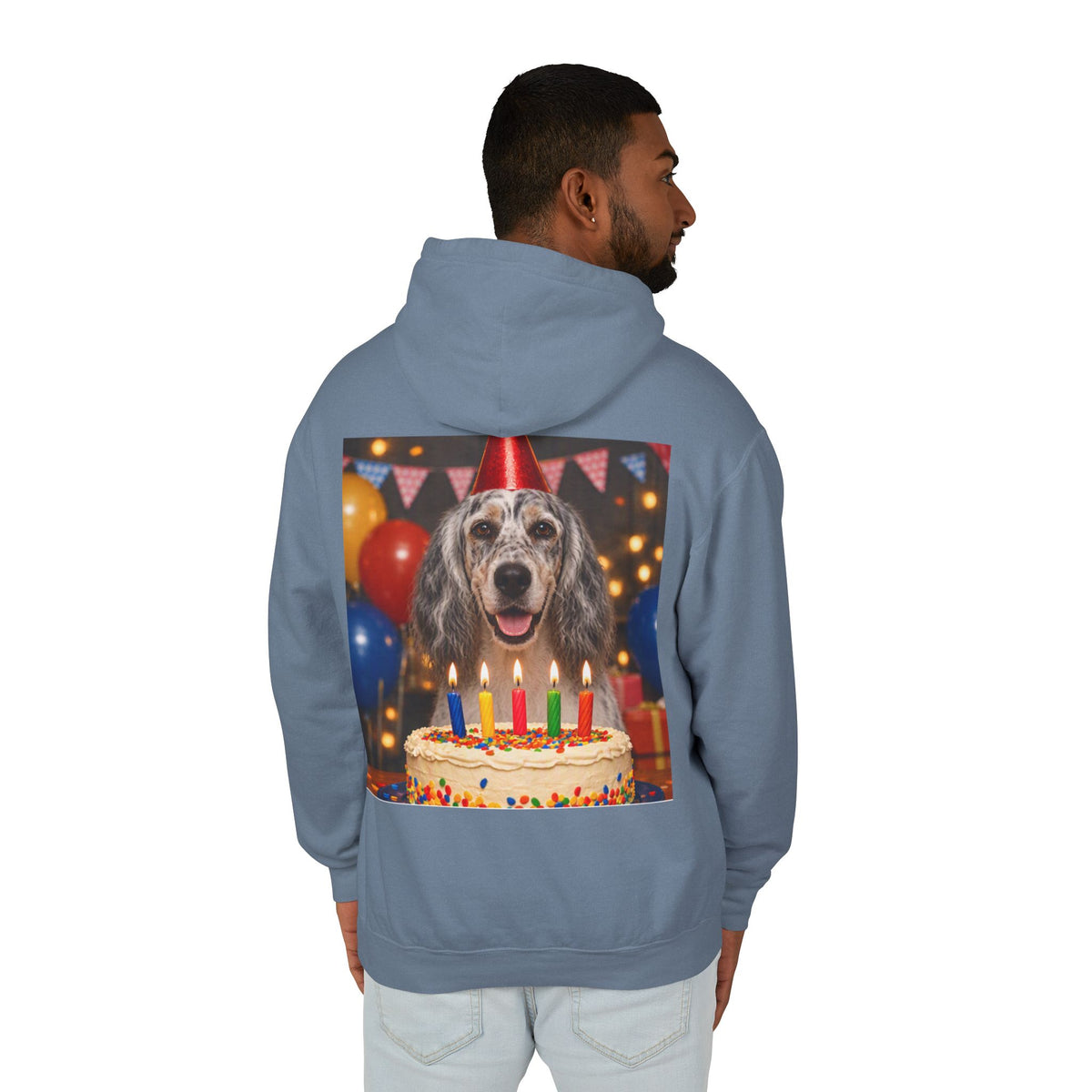 Birthday Buddy English Setter Unisex Lightweight Hoodie