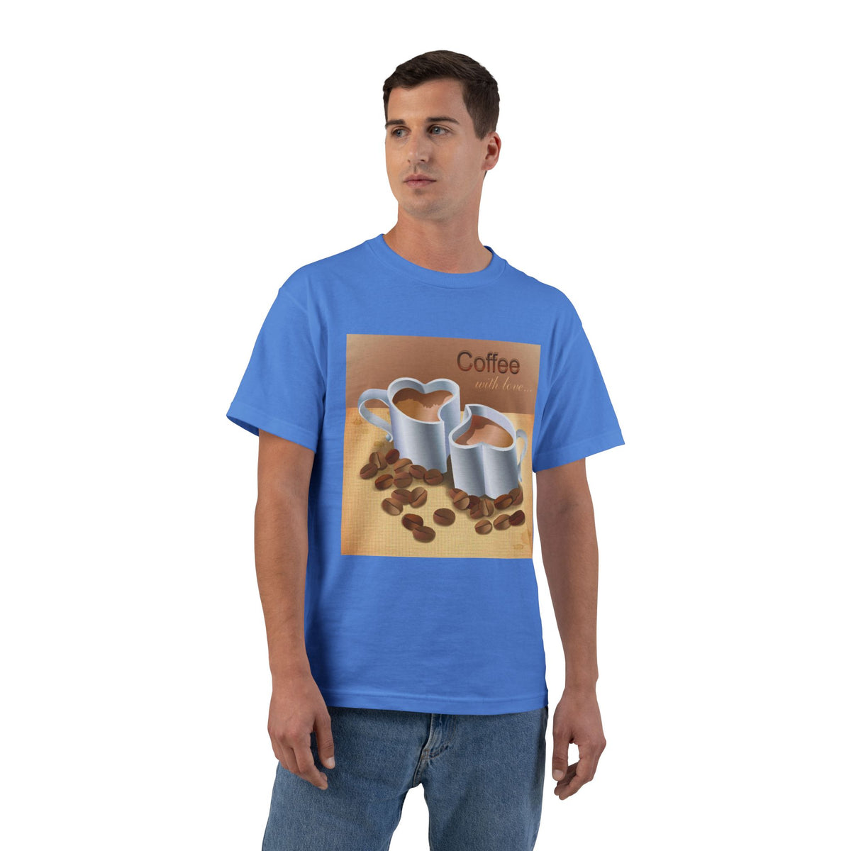 Coffee With Love Men's Short-Sleeve Crewneck Tee