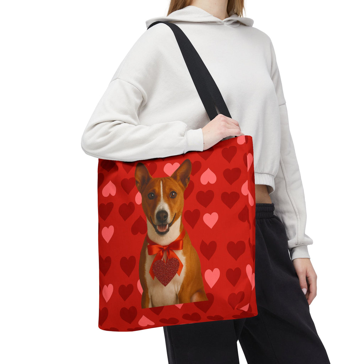 Cupid's Companion Basenji Tote Bag