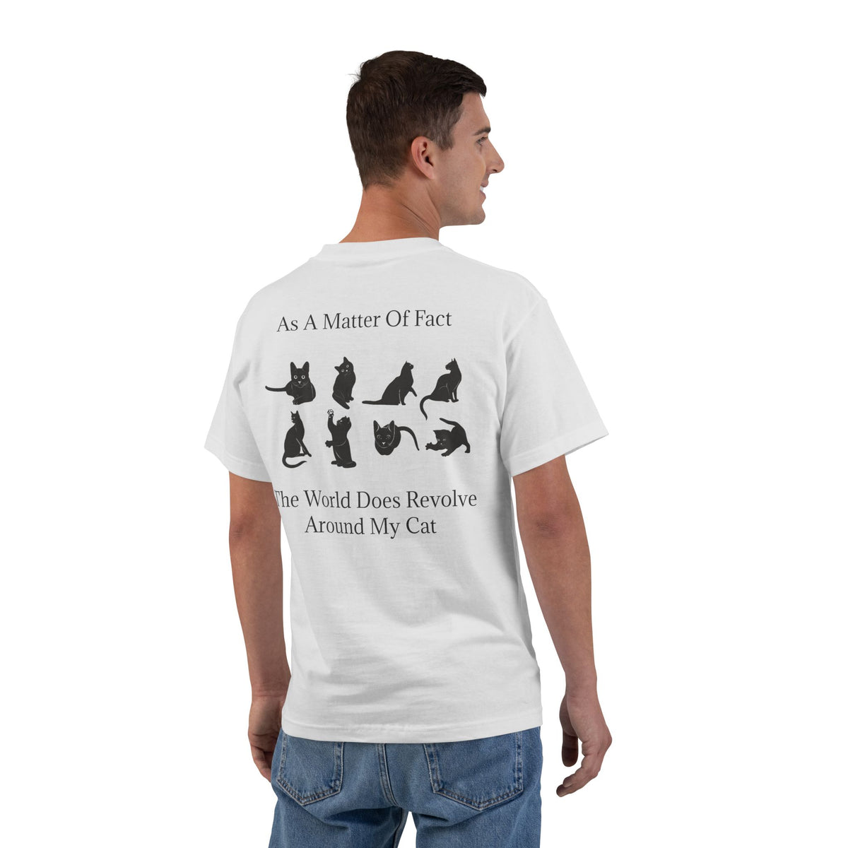 Matter Of Fact Cat Men's Short-Sleeve Crewneck Tee