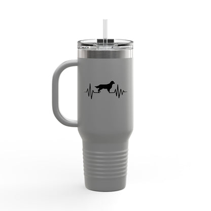 My Heart Beats For Goldens Insulated Travel Mug