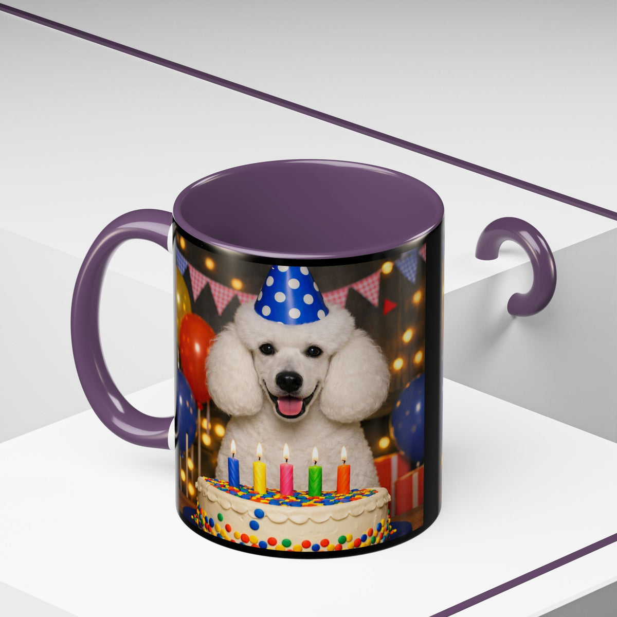 Birthday Buddy Poodle 2-Tone Coffee Mug