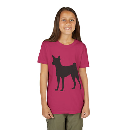 Basenji Silhouette Youth Unisex Short Sleeve Crewneck Tee