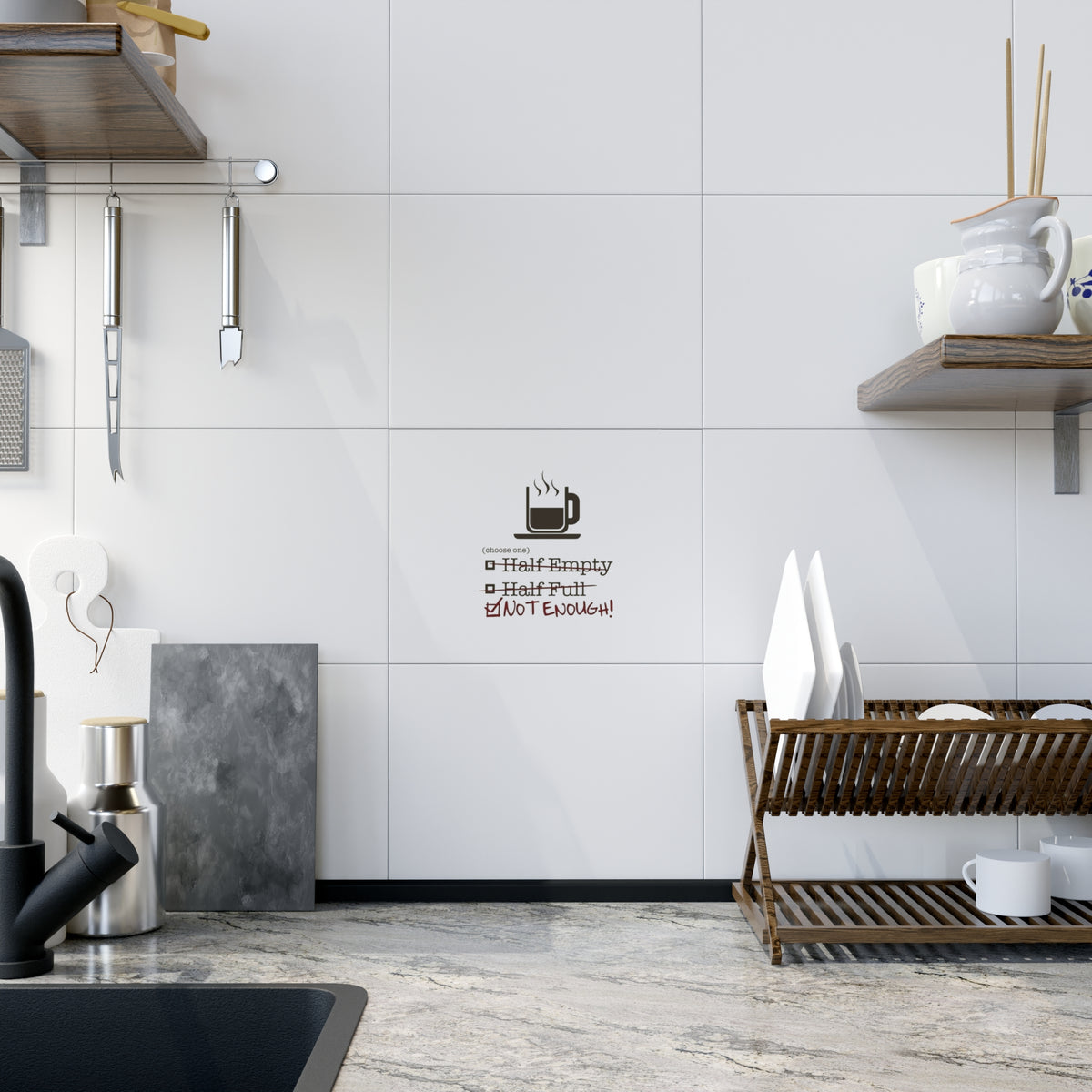 Not Enough Ceramic Photo Tile