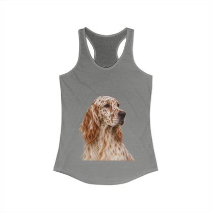 English Setter Head Women's Racerback Tank