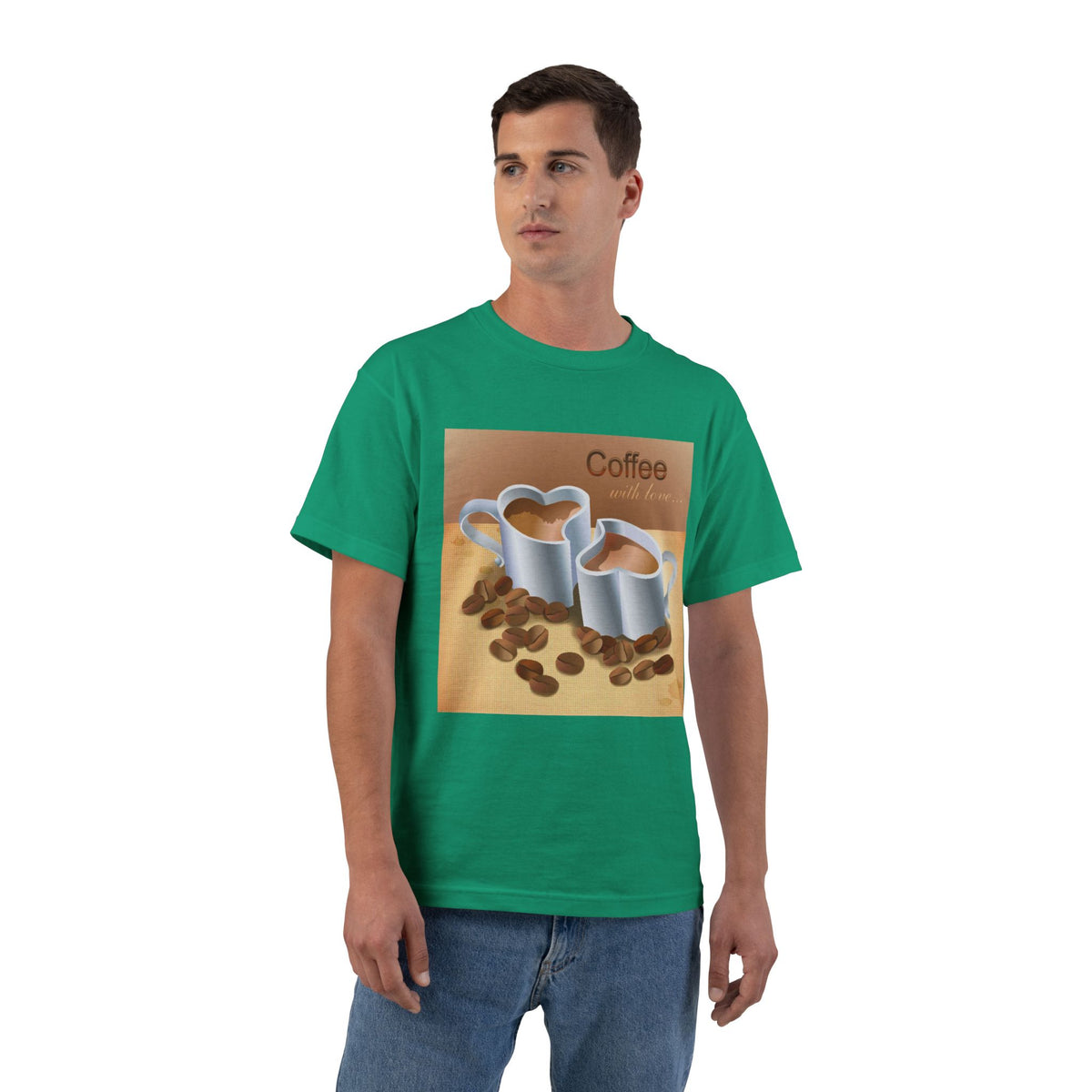 Coffee With Love Men's Short-Sleeve Crewneck Tee