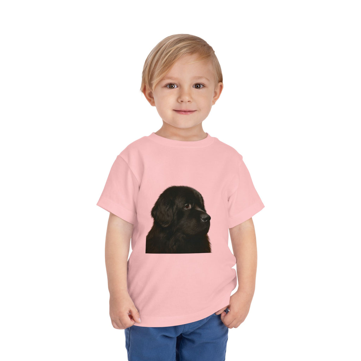 Newfie Head Toddler Unisex Short Sleeve Crewneck Tee