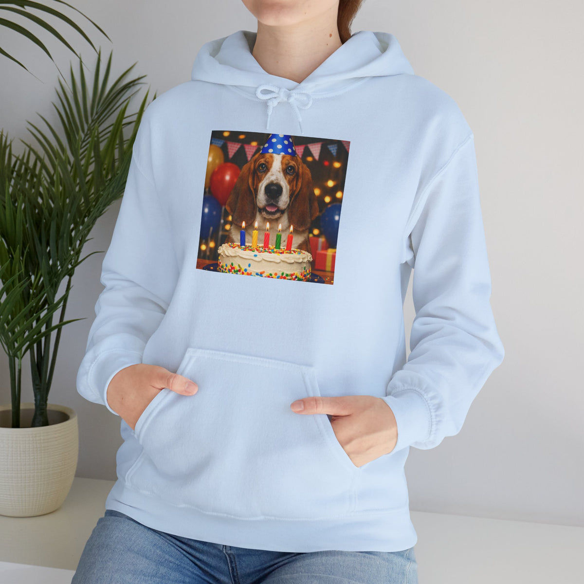 Birthday Buddy Basset Unisex Hoodie