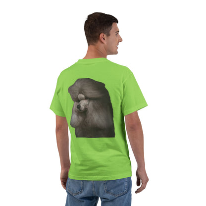 Poodle Head Men's Short-Sleeve Crewneck Tee
