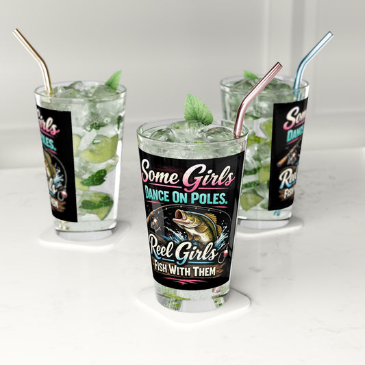 Reel Girls Drinking Glass