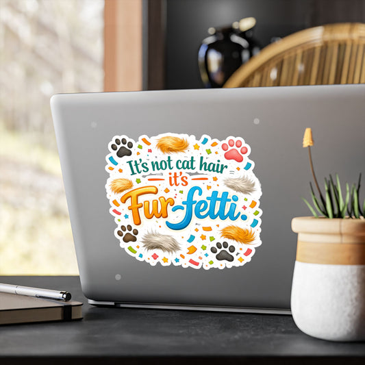 Fur-Fetti Cat Vinyl Decal