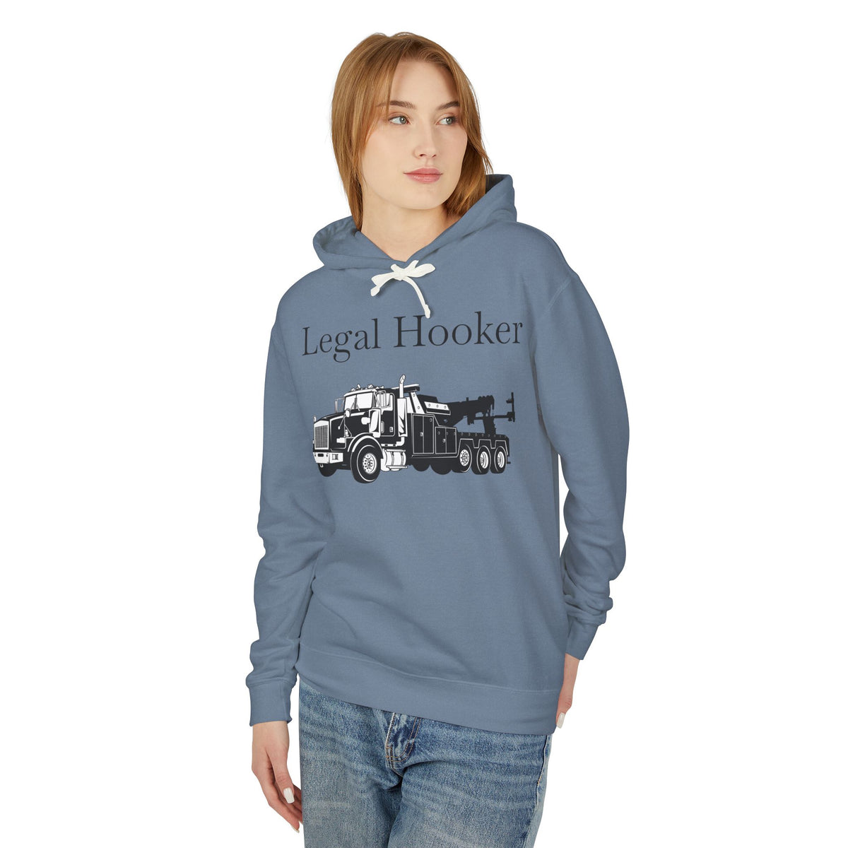 Legal H**ker Heavy Tow Truck Unisex Lightweight Hoodie
