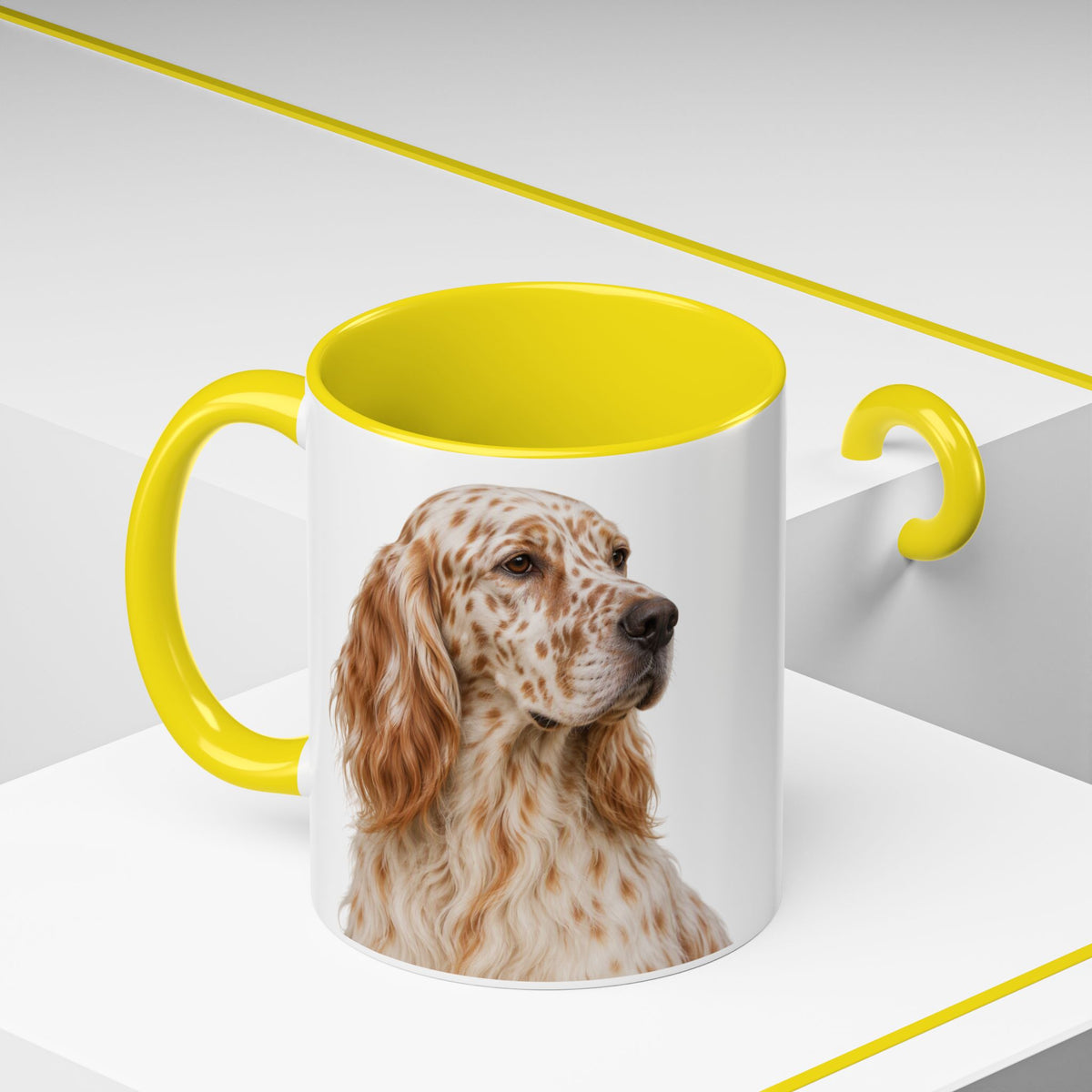English Setter Head 2-Tone Coffee Mug