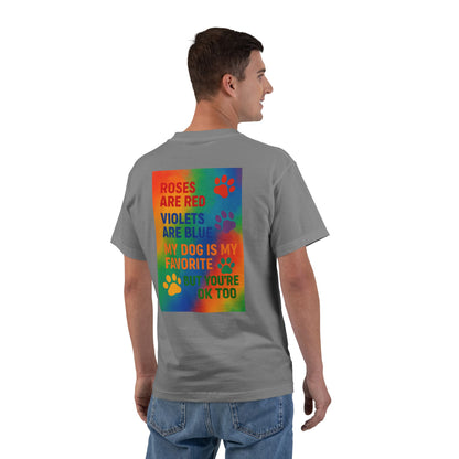 Roses Are Red Dog Men's Short-Sleeve Crewneck Tee