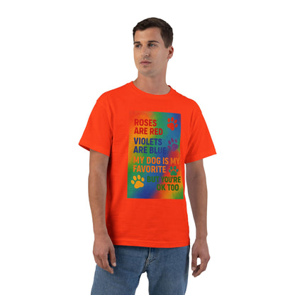 Roses Are Red Dog Men's Short-Sleeve Crewneck Tee