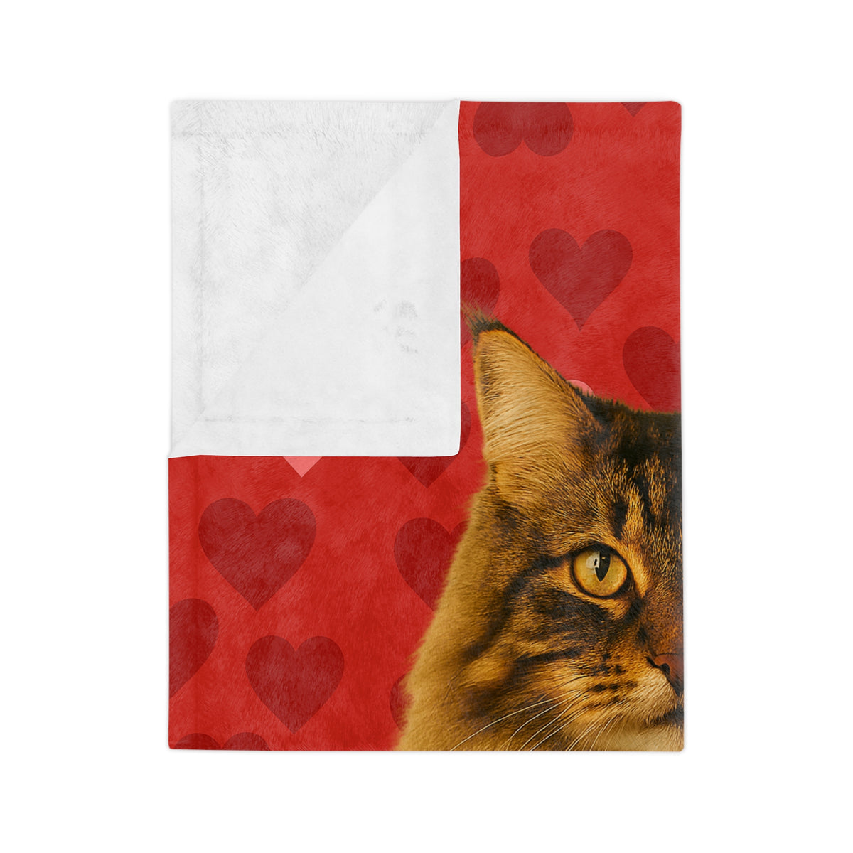 Cupid's Companion Cat Velveteen Microfiber Blanket