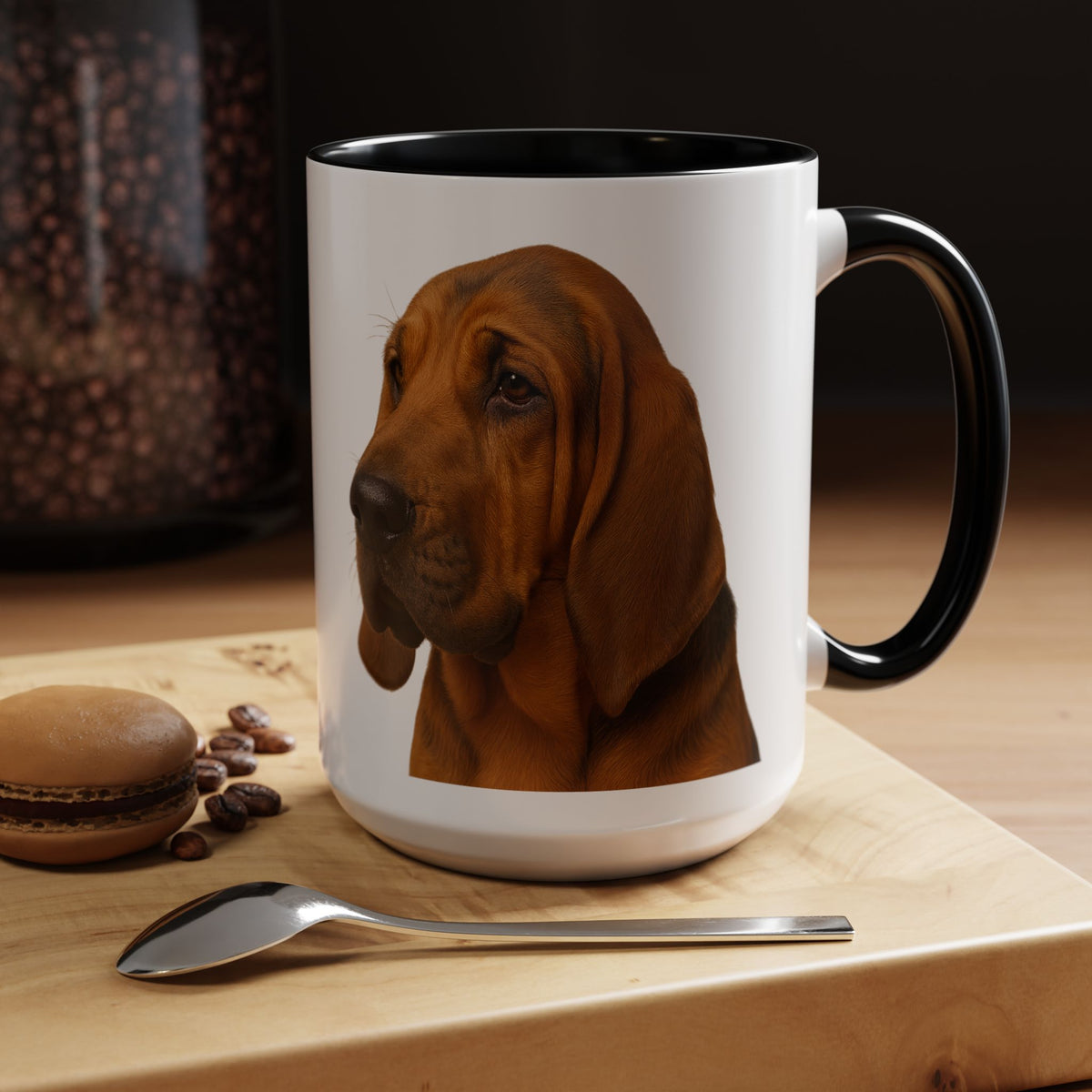 Bloodhound Head 2-Tone Coffee Mug