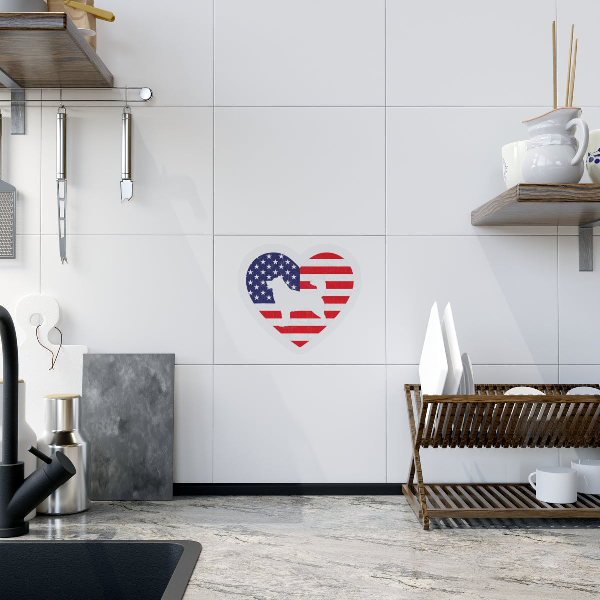 Malamute Flag Ceramic Photo Tile