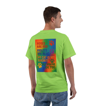 Roses Are Red Cat Men's Short-Sleeve Crewneck Tee