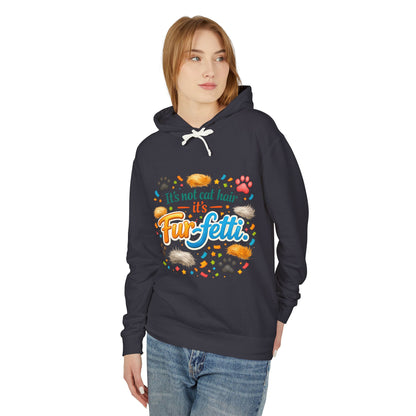 Fur-Fetti Cat Unisex Lightweight Hoodie