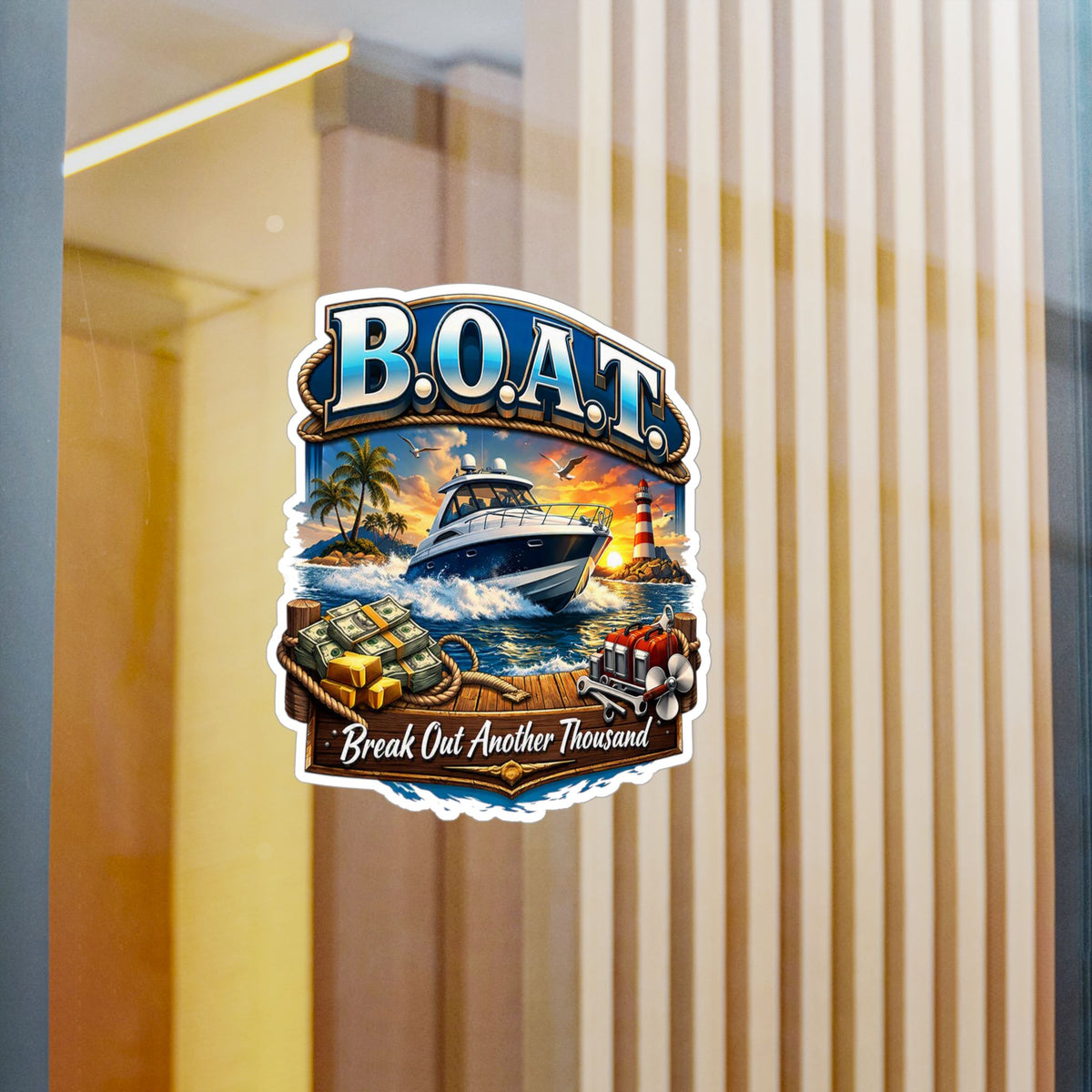 B.O.A.T. Vinyl Decal