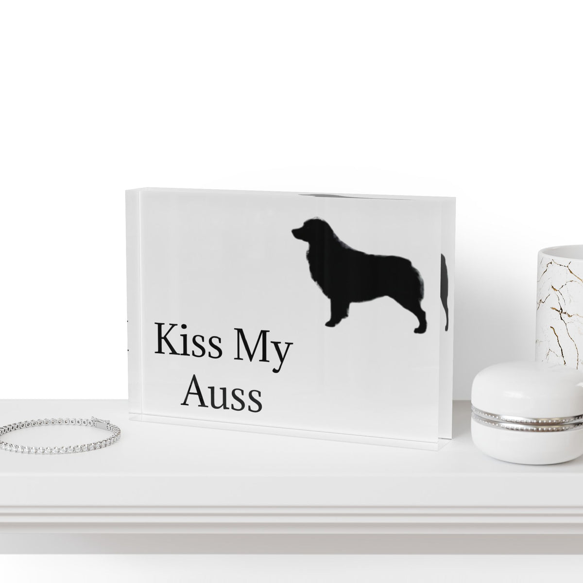 Kiss My Auss Acrylic Photo Block