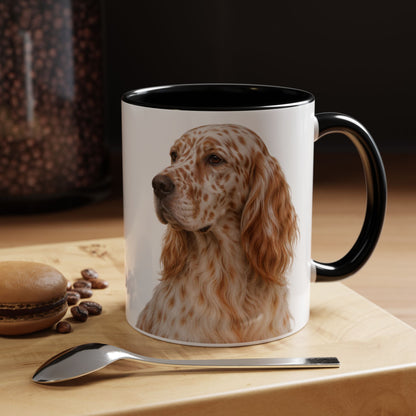 English Setter Head 2-Tone Coffee Mug
